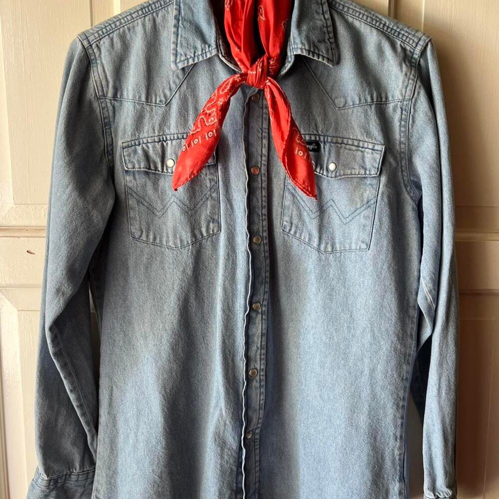 Wrangler western denim shirt youth